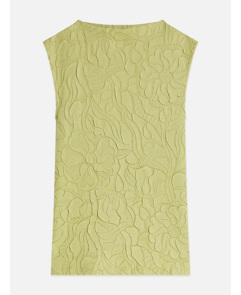 Scotch & Soda Women's Embossed Pleat Mock Neck Tank