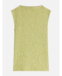 Scotch & Soda Women's Embossed Pleat Mock Neck Tank