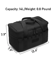 Piscifun 14L Camping Cookware Organizer Tote Bag Foldable Utility Storage Trunk