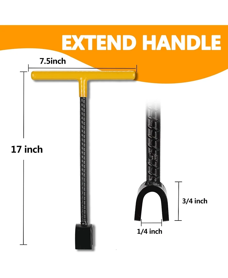 Xdovet Water Meter Key 4 Way Shut Off Wrench T Handle