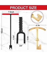 Xdovet Water Meter Key Steel Wrench T-handle 4-way Valve Tool