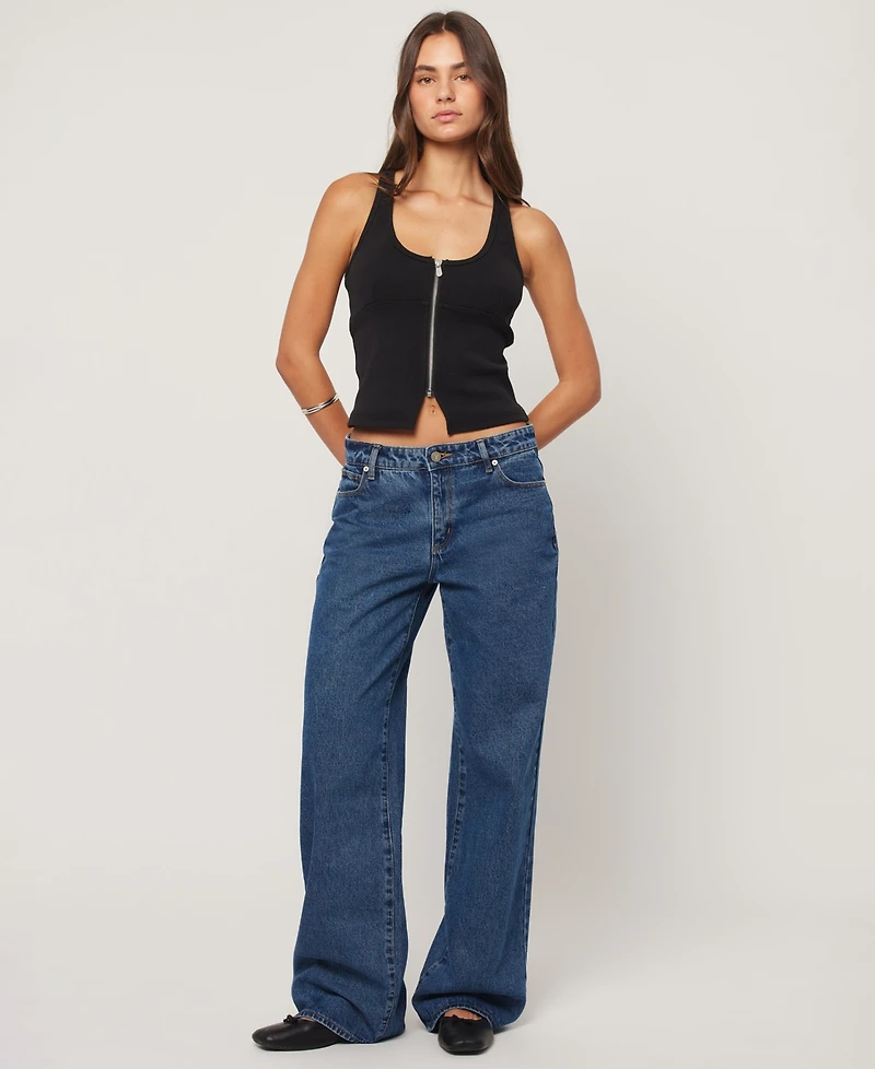 Abrand Juniors' 99 Baggy Bella Wide-Leg Mid-Rise Jeans