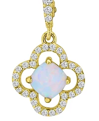 Macy's 14k Gold-Plated Opal Clover Stud Earrings