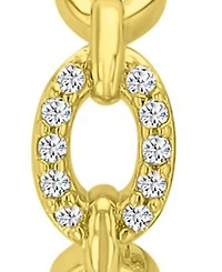 Macy's 14k Gold-Plated Oval Drop J Hoop Earrings