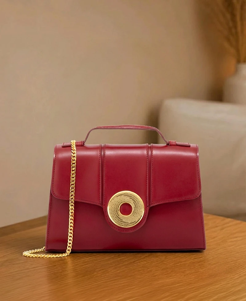Aranyani Marquise Italian Calf Leather Structured Handbag