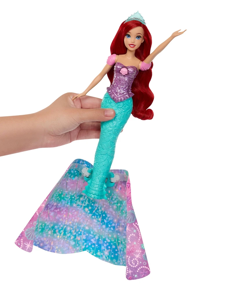 Disney Princess Transforming Ariel Fashion Doll with Flounder & 2 Accessories, Ages 3+