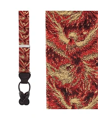 Trafalgar Men's Phoenix Soaring Silk Button End Suspenders