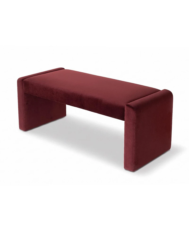 47" Velvet Benches Look, Waterfall Upholstered Bench-Maison Boucle