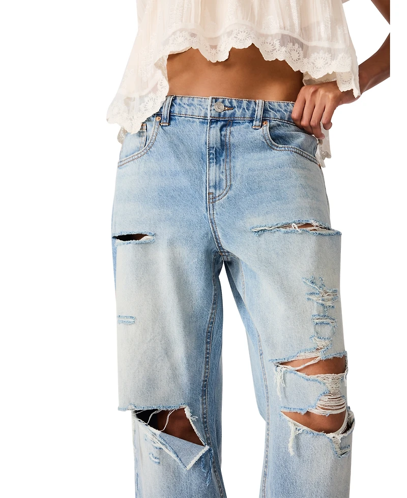 Steve Madden Women's Low-Rise Boyfriend Jeans