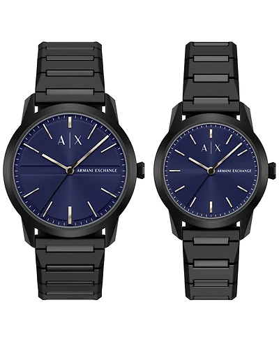 Armani Exchange Men's Quartz Three Hand Black Stainless Steel Watch 42mm