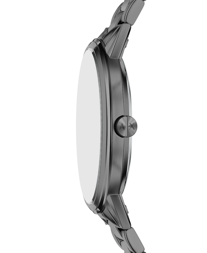 Armani Exchange Men's Quartz Three Hand Gunmetal Stainless Steel Watch 42mm