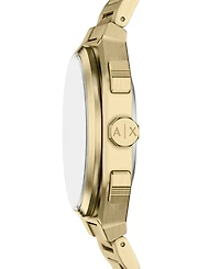 Armani Exchange Men's Quartz Dual Time Gold Stainless Steel Watch 40mm