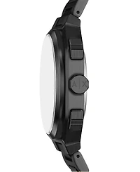 Armani Exchange Men's Quartz Dual Time Black Stainless Steel Watch 40mm