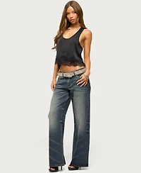 Edikted Women's Onie Lace Scoop Neck Tank Top