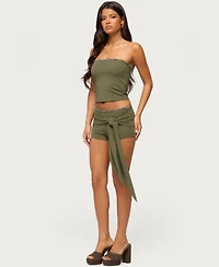 Edikted Women's Monroah Beaded Strapless Top
