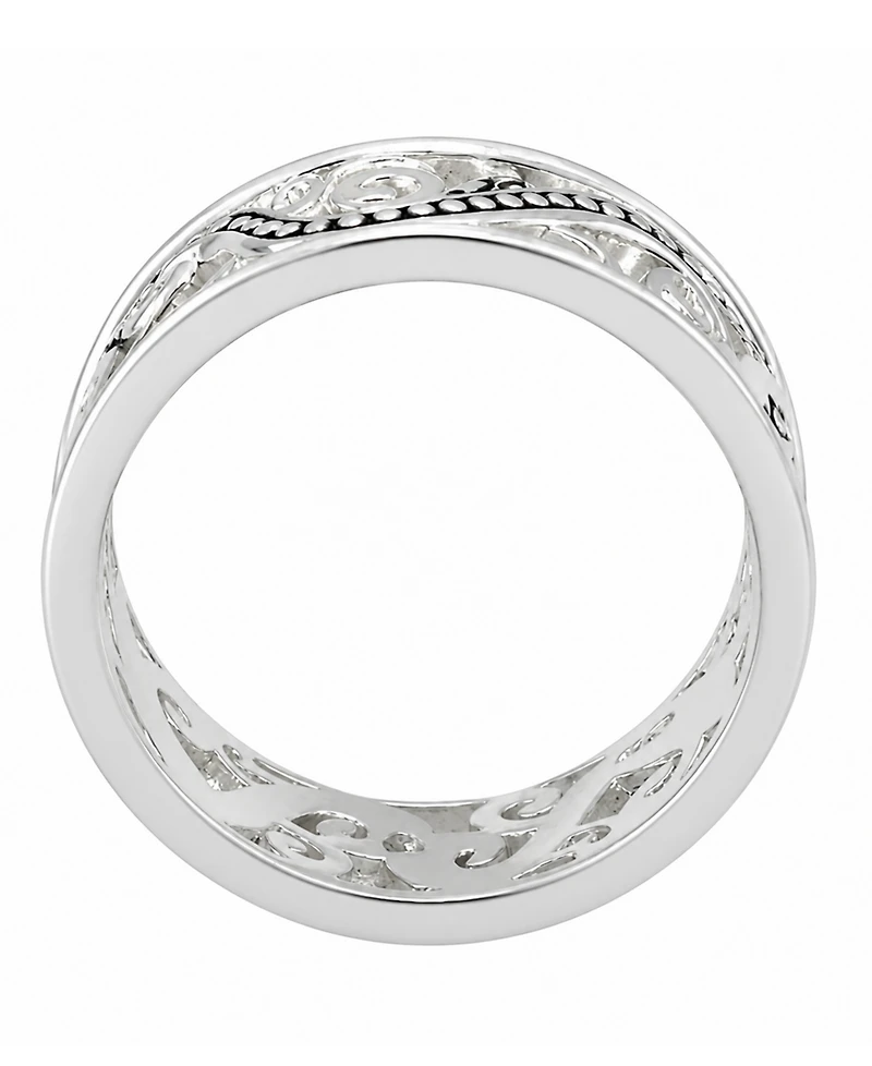 And Now This Silver-Plated Swirl Ring