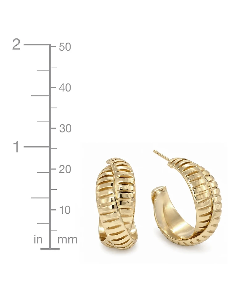 And Now This Textured X C Hoop Earrings