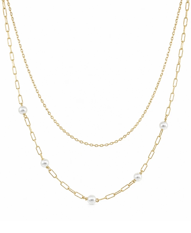And Now This Simulated Cultivated Pearl Layered Necklace