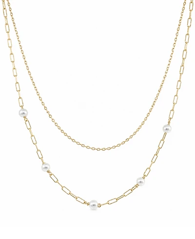 And Now This Simulated Cultivated Pearl Layered Necklace
