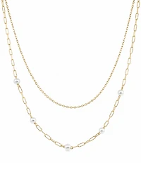 And Now This Simulated Cultivated Pearl Layered Necklace