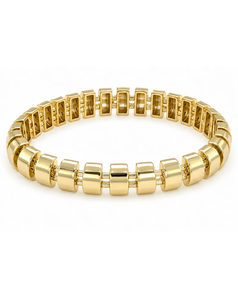 And Now This Gold, Silver Plated Brass Stretch Bracelet