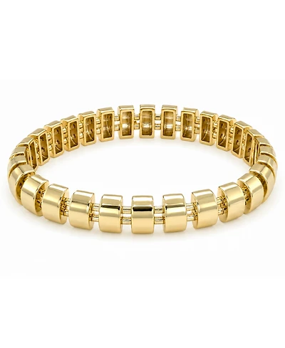 And Now This Gold, Silver Plated Brass Stretch Bracelet