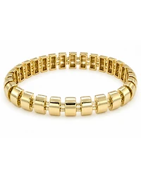 And Now This Gold, Silver Plated Brass Stretch Bracelet