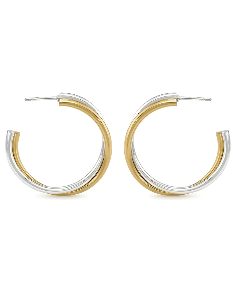 And Now This Two Tone Layered Hoop Earring