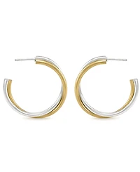 And Now This Two Tone Layered Hoop Earring