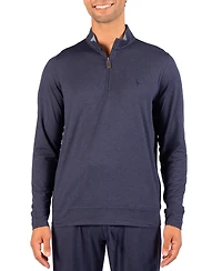 TailorByrd Men's Brushed Melange Quarter Zip Sweater