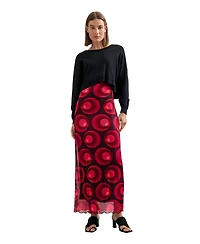 Desigual Women's 2-in-1 Spaghetti-Strap Midi Knit Dress