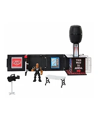 Wwe The Rock Knuckle Crunchers Final Boss 2-in-1 Microphone Playset with Action Figure and 2 Accessories, Ages 6+