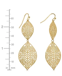Essentials Filigree Double Drop Earrings in Gold-Plate