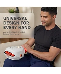 Lifepro DualThera Hand Massager with Red Light Therapy, Heat & Compression – Cordless Hand Massage Machine with Finger Stretching Mode