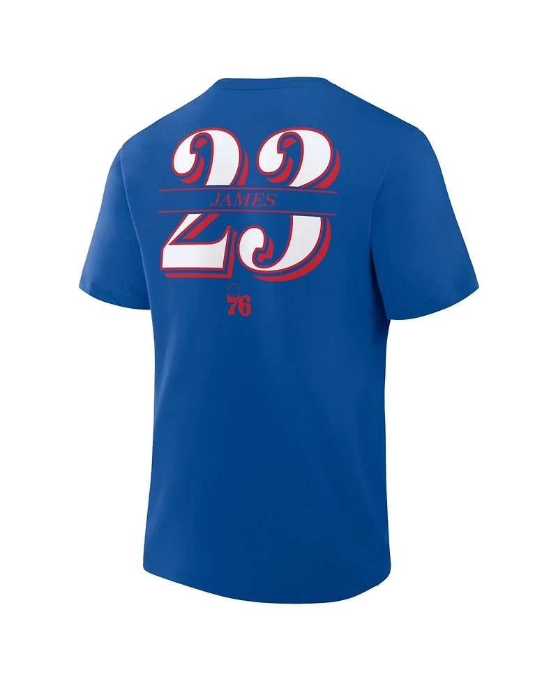 Fanatics Men's LeBron James Royal Philadelphia 76ers The Paint Name Number T-Shirt