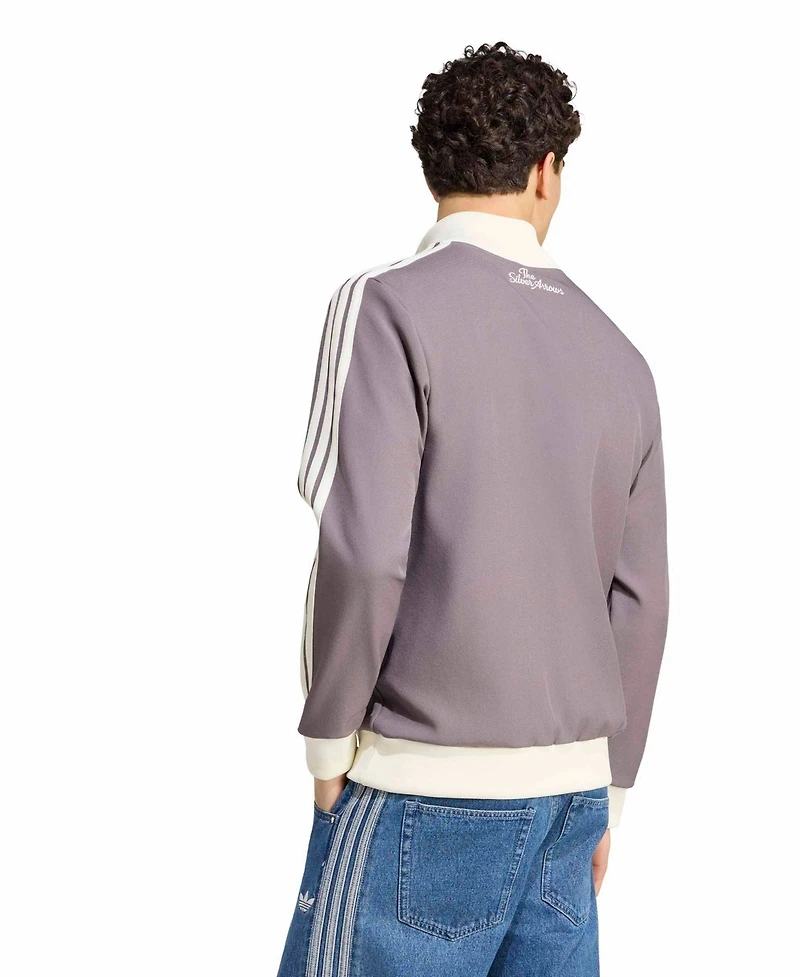 Adidas Men's Gray Mercedes-amg Petronas F1 Team Silver Arrows Icon Full-Zip Track Sweatshirt