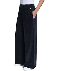 Nautica Women's High-Rise Wide-Leg Herringbone Pants