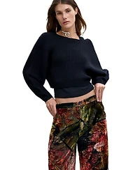 Desigual Women's M. C. Lacroix Wide-Leg Velvet Trousers
