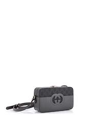 Pre-Owned Gucci Mini Padlock Interlocking G Crossbody Bag Gg Coated Canvas and Leather