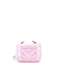 Pre-Owned Gucci Mini Gg Marmont Square Flap Bag Chevron Iridescent Leather