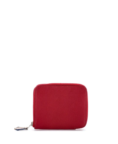 Pre-Owned Hermes Compact Azap Zip Around Wallet Silk'in Epsom