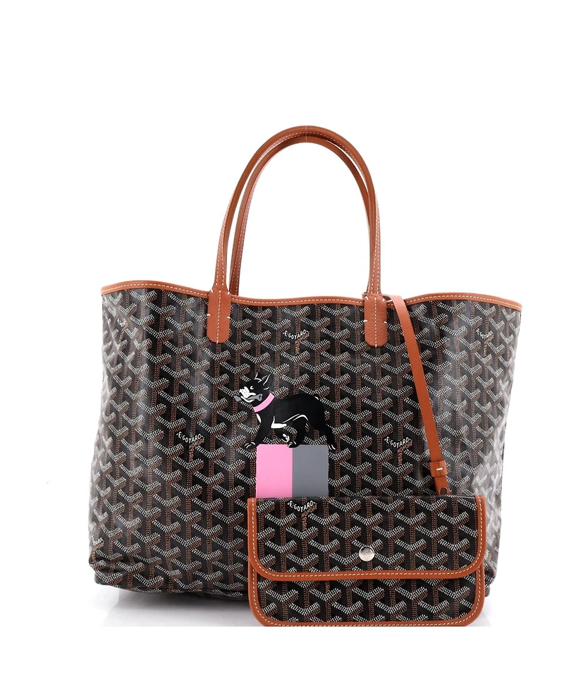 Pre-Owned Goyard Pm Saint Louis Tote Printed Coated Canvas
