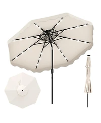 Sugift 10 Feet Solar Led Patio Umbrella for Deck and Pool