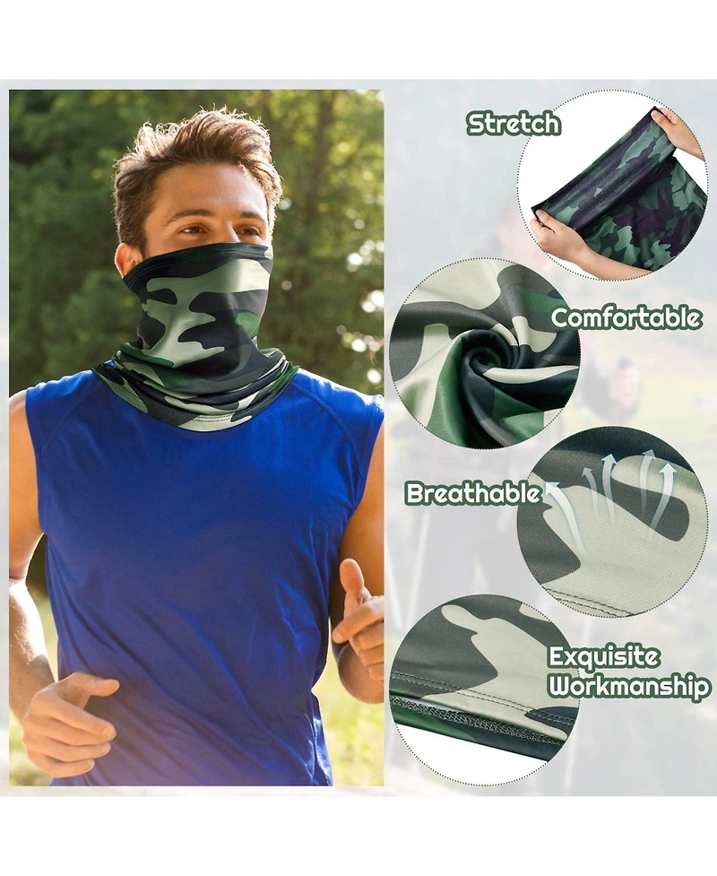 Piscifun 20 Pack Neck Gaiter Breathable Uv Protection Face Mask Outdoor Head Wrap Scarf