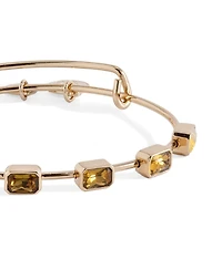 Alex and Ani November Birthstone Emerald Cut Bangle