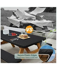 Piscifun Waterproof Windproof Picnic Table and Bench Cover Set with Storage Bag