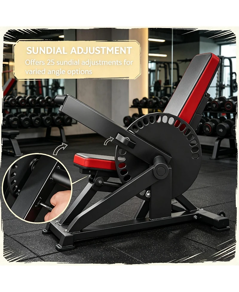Sevorley 2-in-1 Bicep and Tricep Curl Machine with Adjustable Seat and Elbow Pad, Plate-Loaded Strength Trainer for Home Gym
