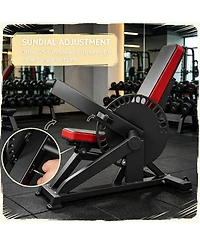 Sevorley 2-in-1 Bicep and Tricep Curl Machine with Adjustable Seat and Elbow Pad, Plate-Loaded Strength Trainer for Home Gym