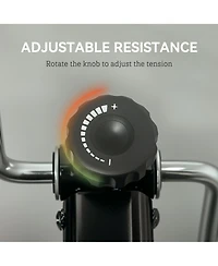 Sevorley Portable Seated Leg Exerciser with Lcd Display, Adjustable Resistance Pedal Bike with Foot Massage Rollers