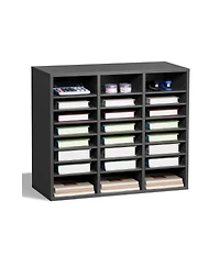 Slickblue 24 Compartment Literature Organizer with Adjustable Shelves